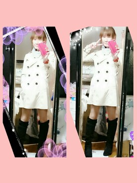 「CECIL McBEE（セシルマクビー）のアイテム（トレンチコート）」を使った、LadiesLike　優稀。®さん（メンズ・171cm）の春コーディネート