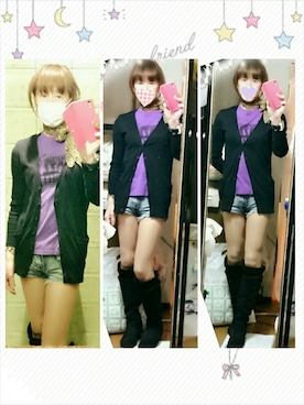 「男の娘」｜「アイテム（デニムパンツ）」を使った、LadiesLike　優稀。®さん（メンズ・171cm）の春コーディネート