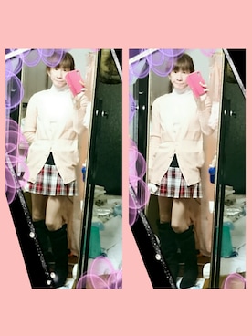 「CECIL McBEE（セシルマクビー）のアイテム（カーディガン/ボレロ）」を使った、LadiesLike　優稀。®さん（メンズ・171cm）の春コーディネート