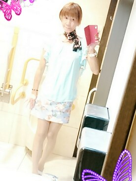 「CECIL McBEE（セシルマクビー）のアイテム（スカート）」を使った、LadiesLike　優稀。®さん（メンズ・171cm）の夏コーディネート