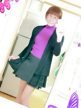 「CECIL McBEE（セシルマクビー）のアイテム（カーディガン/ボレロ）」を使った、LadiesLike　優稀。®さん（メンズ・171cm）の秋コーディネート