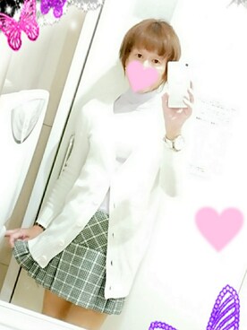 「CECIL McBEE（セシルマクビー）のアイテム（カーディガン/ボレロ）」を使った、LadiesLike　優稀。®さん（メンズ・171cm）の秋コーディネート