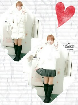「しまむら（シマムラ）のアイテム（ブーツ）」を使った、LadiesLike　優稀。®さん（メンズ・171cm）の冬コーディネート