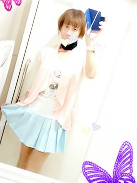 「CECIL McBEE（セシルマクビー）のアイテム（Tシャツ/カットソー）」を使った、LadiesLike　優稀。®さん（メンズ・171cm）の春コーディネート