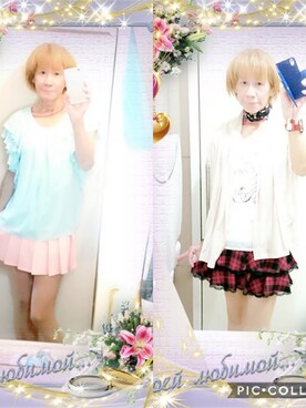 「CECIL McBEE（セシルマクビー）のアイテム（カーディガン/ボレロ）」を使った、LadiesLike　優稀。®さん（メンズ・171cm）の秋コーディネート