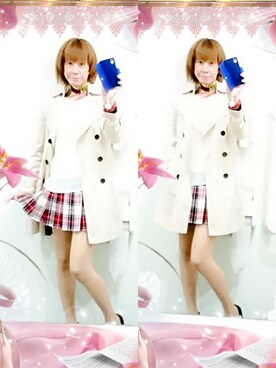 「CECIL McBEE（セシルマクビー）のアイテム（トレンチコート）」を使った、LadiesLike　優稀。®さん（メンズ・171cm）の冬コーディネート