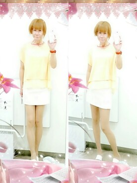 「CECIL McBEE（セシルマクビー）のアイテム（トップス）」を使った、LadiesLike　優稀。®さん（メンズ・171cm）の夏コーディネート