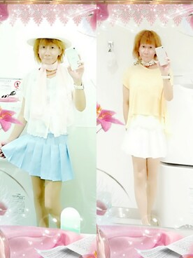 「CECIL McBEE（セシルマクビー）のアイテム（トップス）」を使った、LadiesLike　優稀。®さん（メンズ・171cm）の夏コーディネート