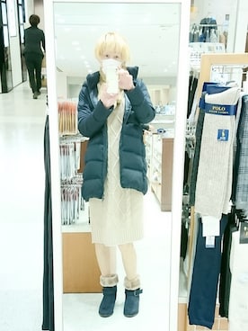 「Polo Ralph Lauren」｜「アイテム（ダウンジャケット/コート）」を使った、LadiesLike　優稀。®さん（メンズ・171cm）の冬コーディネート