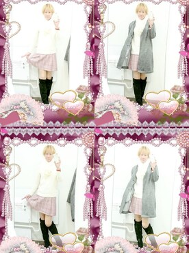「しまむら（シマムラ）のアイテム（ブーツ）」を使った、LadiesLike　優稀。®さん（メンズ・171cm）の春コーディネート