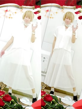 「CECIL McBEE（セシルマクビー）のアイテム（スカート）」を使った、LadiesLike　優稀。®さん（メンズ・171cm）の夏コーディネート