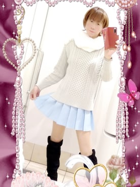 「しまむら（シマムラ）のアイテム（ブーツ）」を使った、LadiesLike　優稀。®さん（メンズ・171cm）の冬コーディネート