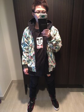 「Jungle Storm（ジャングルストーム）のアイテム（ジャケット/アウター）」を使った、HxTxKさん（メンズ・164cm）の冬コーディネート