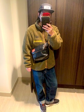 「しまむら」｜「アイテム（その他アウター）」を使った、HxTxKさん（メンズ・164cm）の冬コーディネート