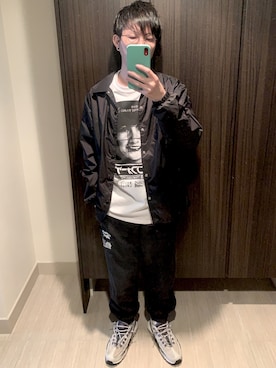 「BlackEyePatch（ブラックアイパッチ）のアイテム（パンツ）」を使った、HxTxKさん（メンズ・164cm）の春コーディネート