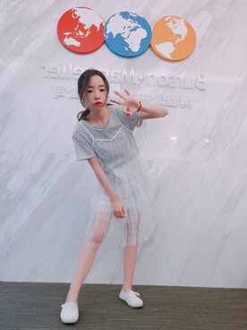 「8seconds（エイトセカンズ）のアイテム（ワンピース/ドレス）」を使った、特级桃子tristaさん（レディース・164cm）の春コーディネート