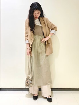 「URBAN RESEARCH（アーバンリサーチ）のアイテム（バレエシューズ）」を使った、しもむーさん（レディース・167cm）の春コーディネート