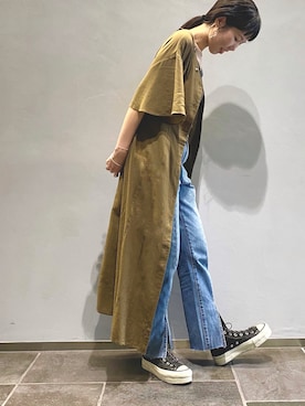 「KBF（ケイビーエフ）のアイテム（アクセサリー）」を使った、しもむーさん（レディース・167cm）の秋コーディネート