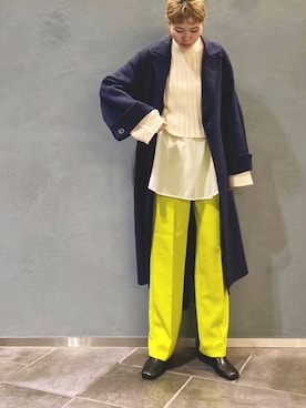「KBF（ケイビーエフ）のアイテム（ブーツ）」を使った、しもむーさん（レディース・167cm）の秋コーディネート