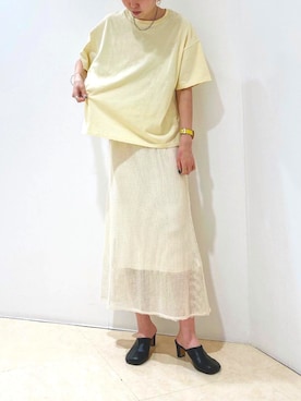 「KBF（ケイビーエフ）のアイテム（アクセサリー）」を使った、しもむーさん（レディース・167cm）の春コーディネート