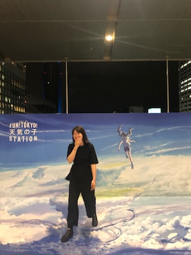 「COS（コス）のアイテム（オールインワン・サロペット）」を使った、TOMさん（レディース・164cm）の夏コーディネート
