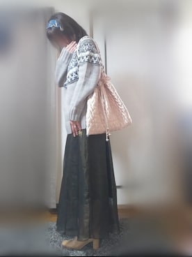 「ラメ」｜「アイテム（財布/小物）」を使った、はる ◌˳⚛˚⌖capter.01さん（レディース・159cm）の冬コーディネート