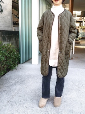 「Import & Select（インポートアンドセレクト）のアイテム（ジャケット/アウター）」を使った、akahori_picさん（レディース・161cm）の冬コーディネート