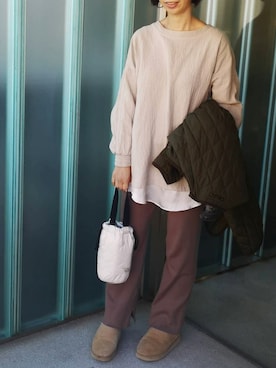 「Import & Select（インポートアンドセレクト）のアイテム（ジャケット/アウター）」を使った、akahori_picさん（レディース・161cm）の冬コーディネート