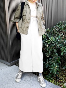 「ROPE' PICNIC（ロペピクニック）のアイテム（ブルゾン）」を使った、akahori_picさん（レディース・161cm）の春コーディネート