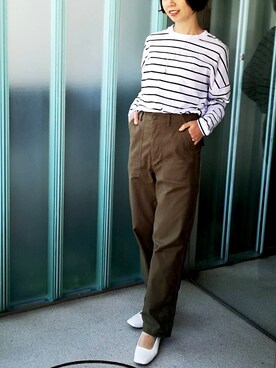 「フレンチカジュアル」｜「アイテム（パンプス）」を使った、akahori_picさん（レディース・161cm）の春コーディネート