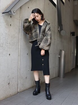 miyabi uechiさん（レディース・162cm）の冬コーディネート