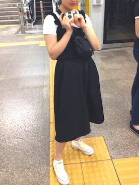 「韓国旅行」｜「アイテム（バッグ）」を使った、ヒィナさん（レディース・157cm）の夏コーディネート