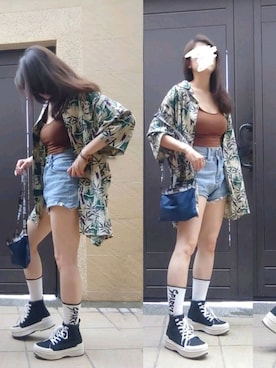 Colleena Zhangさん（レディース・161cm）の夏コーディネート