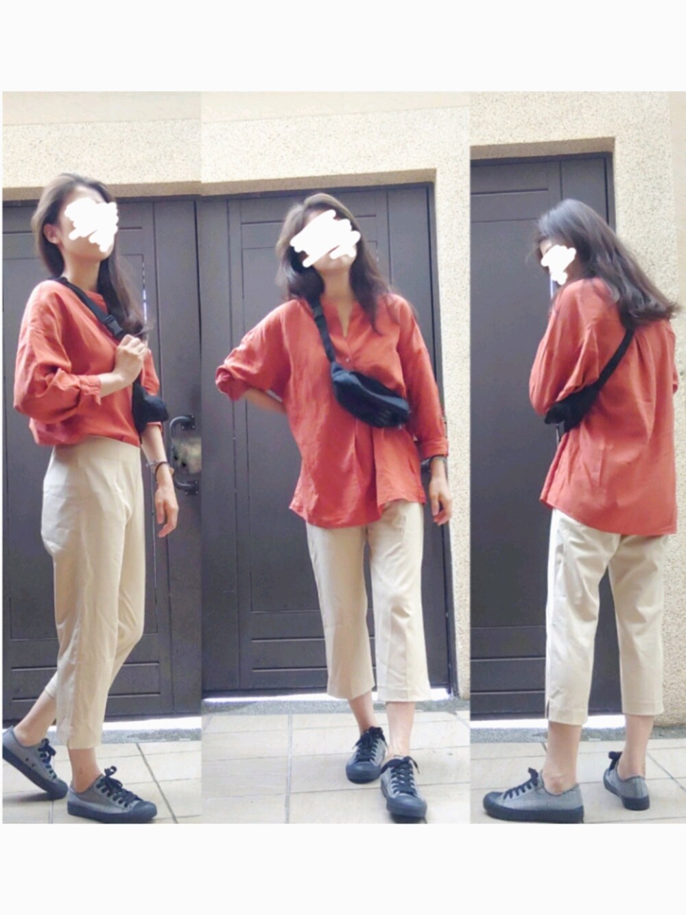 UNIQLO（ユニクロ）の「レーヨンスタンドカラーブラウス（7分袖