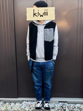 「レトロX」｜「アイテム（腕時計）」を使った、kiwiiiさん（メンズ・176cm）の秋コーディネート