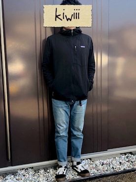 「グラミチ」｜「アイテム（ナイロンジャケット）」を使った、kiwiiiさん（メンズ・176cm）の冬コーディネート
