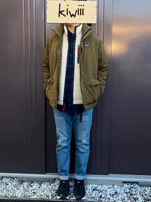 patagonia チャコールグレー　イスマスジャケット　ドローコード　M相当 patagonia チャコールグレー イスマスジャケット ドローコード M相当