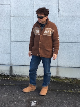 「45R（フォーティファイブアール）のアイテム（ナイロンジャケット）」を使った、さださん（メンズ・165cm）の冬コーディネート