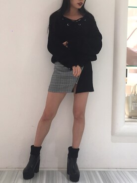 「アイテム（スカート、その他）」を使った、envym_akaneさん（レディース・160cm）の夏コーディネート