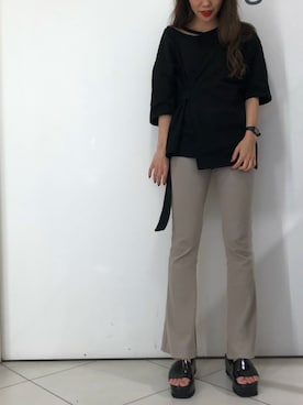 「リブレギンス」｜envym_akaneさん（レディース・160cm）の夏コーディネート