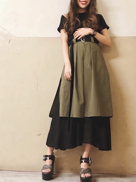 「ENVYM（アンビー）のアイテム（シューズ）」を使った、envym_akaneさん（レディース・160cm）の夏コーディネート