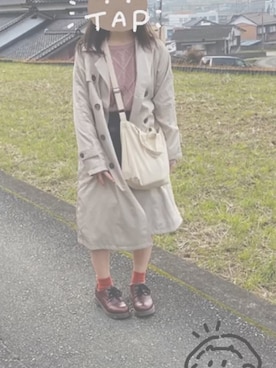 「cepo（セポ）のアイテム（トートバッグ）」を使った、haruka081332さん（レディース・153cm）の冬コーディネート