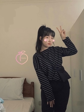 「5（ファイブ）のアイテム（トップス）」を使った、🍑Sharon🍑さん（レディース・161cm）の秋コーディネート