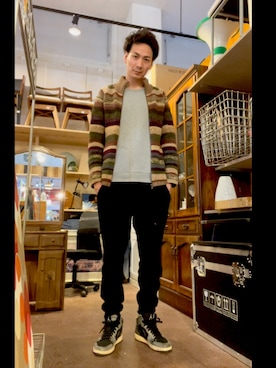 「DOLCE&GABBANA（ドルチェアンドガッバーナ）のアイテム（ニット/セーター）」を使った、a.k.a.nekoさん（メンズ・183cm）の冬コーディネート