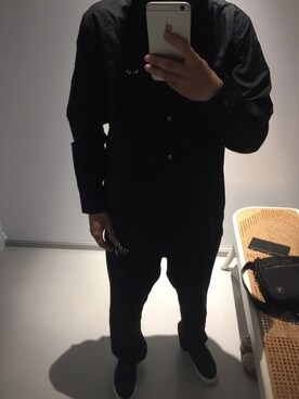 「roots（ルーツ）のアイテム」を使った、陳星樵さん（メンズ・170cm）の秋コーディネート