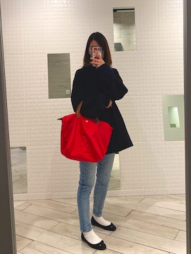 「MANGO（マンゴ）のアイテム（その他アウター）」を使った、MAYUさん（レディース・168cm）の冬コーディネート