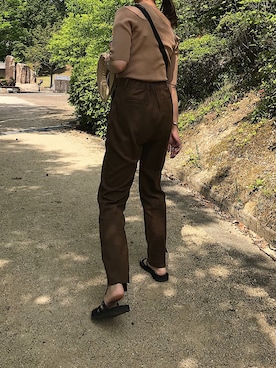 「Kastane（カスタネ）のレーヨンスラックスパンツ３（スラックス）」を使った、はなやさん（レディース・160cm）の夏コーディネート