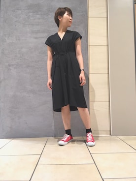 「STUDIOUS CITY（ステュディオスシティ）のアイテム」を使った、RINAさん（レディース・164cm）の夏コーディネート