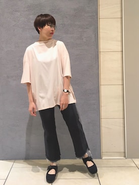 「STUDIOUS CITY（ステュディオスシティ）のアイテム」を使った、RINAさん（レディース・164cm）の夏コーディネート