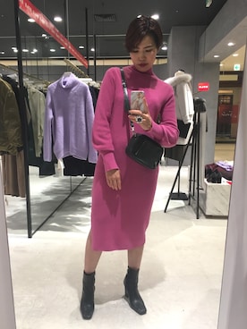 「city（シティ）のアイテム（ワンピース/ドレス）」を使った、RINAさん（レディース・164cm）の冬コーディネート